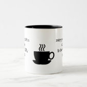 Möge dein Kaffee in lustigem Zitat Zwei-Tone-Kaffe Zweifarbige Tasse (Mittel)