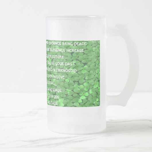 Möge dein Morgen Freude und deine Abend bringen Mattglas Bierglas (Rechts)