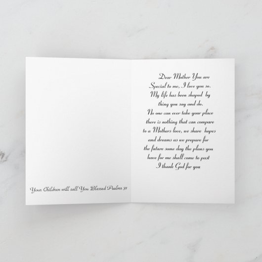 Möge dein Muttertag gesegnet sein. Karte (Innenseite)