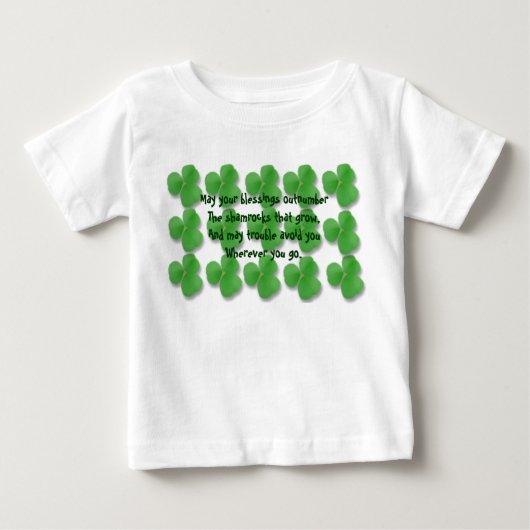Möge dein Segeln in den Kleeblättern ausgehen Baby T-shirt (Vorderseite)