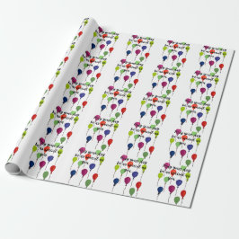 Möge dein Tag etwas Besonderes sein, bunte Luftbal Geschenkpapier