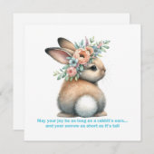 Möge deine Freude so lange sein wie ein Kaninchen (Vorne/Hinten)