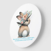 Möge deine Freude so lange sein wie ein Kaninchen  Große Wanduhr (Winkel)