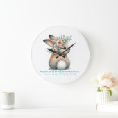 Möge deine Freude so lange sein wie ein Kaninchen  Große Wanduhr (Zuhause)