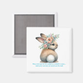 Möge deine Freude so lange sein, wie ein Kaninchen Magnet (Vorderseite/Rückseite)