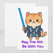 Möge der 4. mit dir sein einladung (Vorne/Hinten)