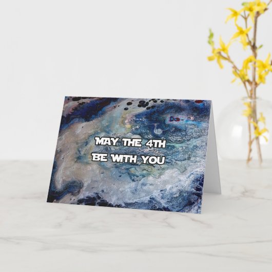 Möge der 4. sein mit dir karte (Gelbe Blume)