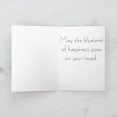 Möge der Blaue des Glücks auf deinem Kopf gekackt  Karte (Innenseite)