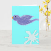 Möge der Blaue des Glücks auf deinem Kopf gekackt  Karte (Gelbe Blume)