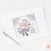 Möge der Christus Weihnachten bei dir sein, künstl Quadratischer Aufkleber (Umschlag)