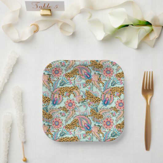 Möge der Dschungel bei dir sein Pappteller (Hochzeit)