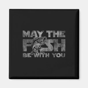 Möge der Fisch mit dir sein Funny Fishing Gif Magnet