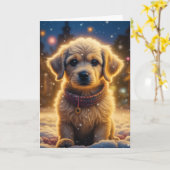 Möge der Geist von Weihnachten mit You Puppy Dog s Karte (Gelbe Blume)