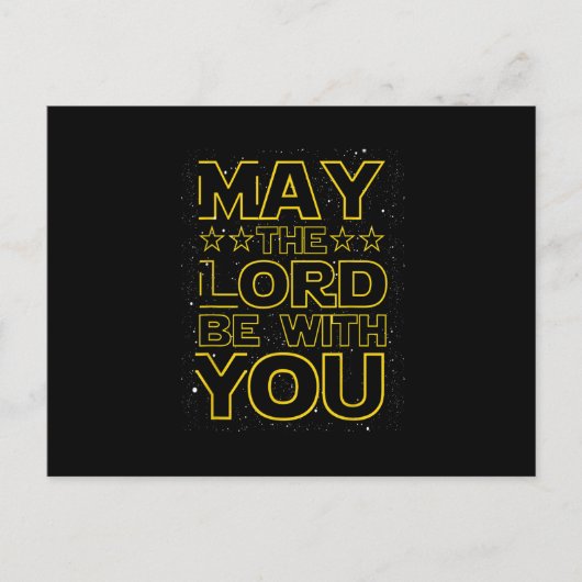 Möge der Herr bei dir sein Christlicher Gott Glaub Einladungspostkarte (Vorderseite)