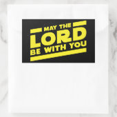 Möge der Herr bei dir sein Rechteckiger Aufkleber (Tasche)