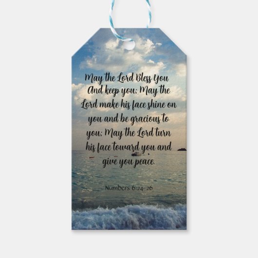 Möge der Herr euch segnen Geschenkanhänger (Vorderseite)
