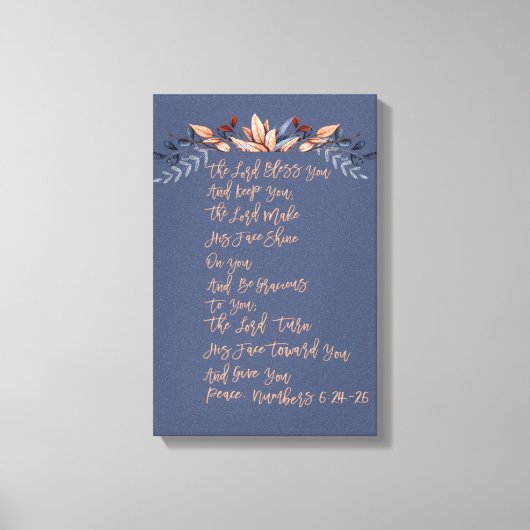 Möge der Herr euch segnen und euch Behalten haben Leinwanddruck (Vorderseite)