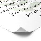 Möge der Herr euch segnen und euch behalten haben Poster (Ecke)