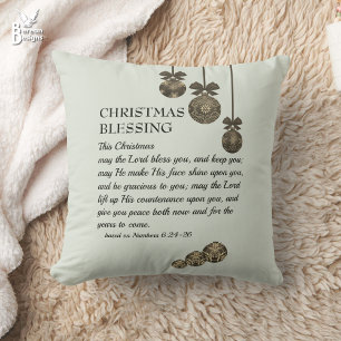 MÖGE DER HERR SIE SEGNEN Christliches Weihnachten Kissen