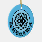 Möge der Kurs bei Ihnen sein, Merry Disk-Mas Keram Keramik Ornament (Rechts)