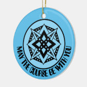 Möge der Kurs bei Ihnen sein, Merry Disk-Mas Keram Keramik Ornament (Links)