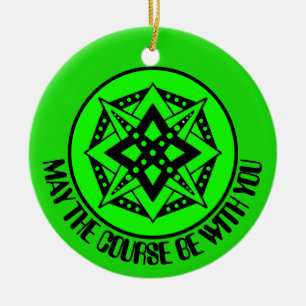 Möge der Kurs bei Ihnen sein, Merry Disk-Mas Keram Keramik Ornament