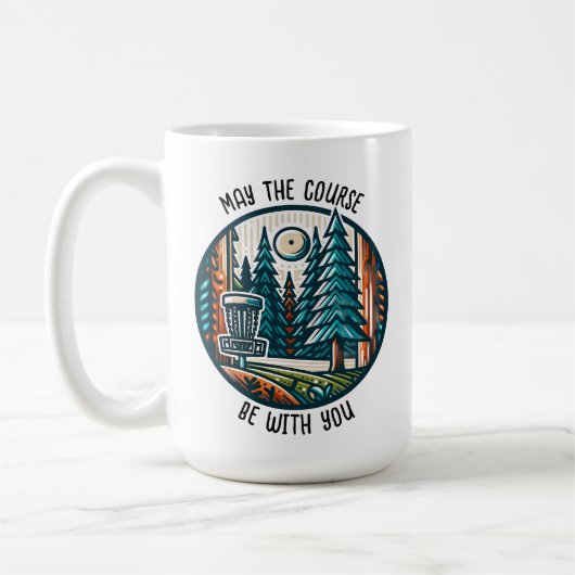 Möge der Kurs mit dir sein Disc Golf Kaffeetasse (Links)