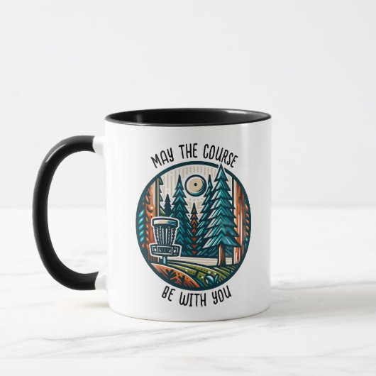 Möge der Kurs mit dir sein Disc Golf Tasse (Links)