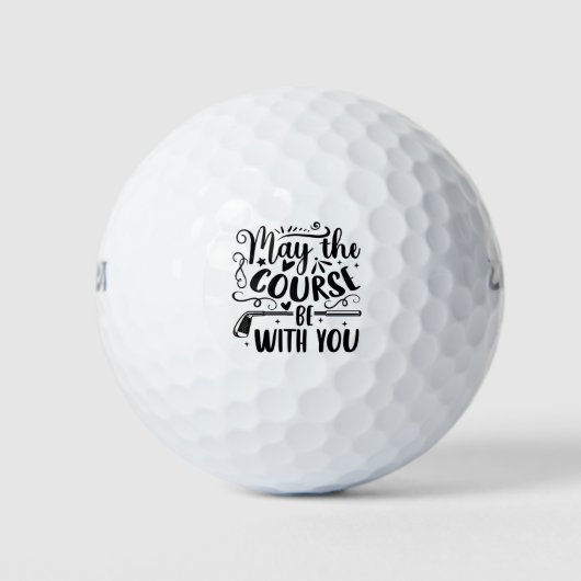 Möge der Kurs mit dir sein Golfball (Vorderseite)