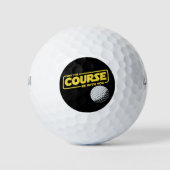 Möge der Kurs mit dir sein Lustiger Golf Golfen Golfball (Vorderseite)