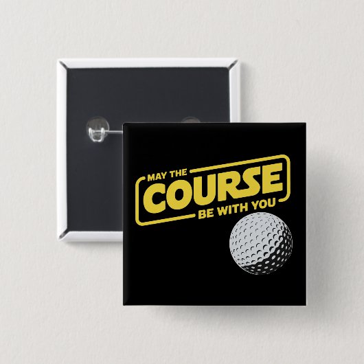 Möge der Kurs mit dir sein Lustiger Golf Golfsport Button (Vorne & Hinten)