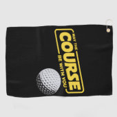 Möge der Kurs mit dir sein Lustiger Golf Golfsport Golfhandtuch (Horizontal)