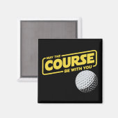 Möge der Kurs mit dir sein Lustiger Golf Golfsport Magnet (Vorderseite/Rückseite)