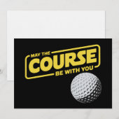 Möge der Platz mit dir sein Lustiger Golf Golfen Einladung (Vorne/Hinten)