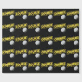 Möge der Platz mit dir sein Lustiger Golf Golfen Geschenkpapier (Flach)