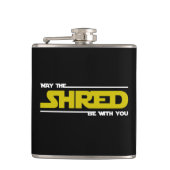 Möge der Schirm bei dir sein Flachmann (Vorderseite)