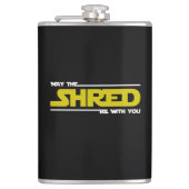 Möge der Schirm bei dir sein Flachmann (Vorderseite)