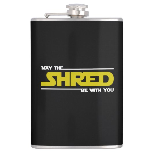 Möge der Schirm bei dir sein Flachmann (Vorderseite)