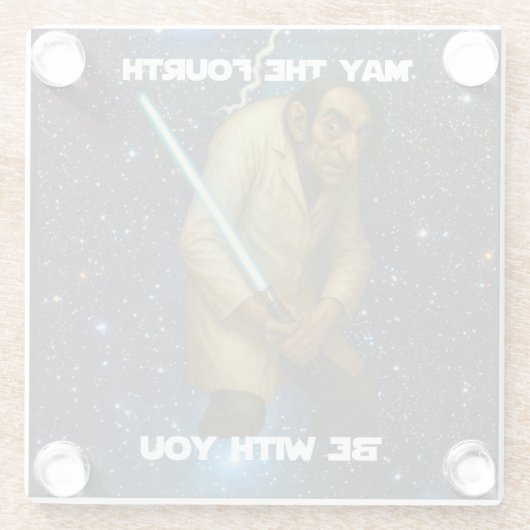 Möge der Vierte bei dir sein (Mathe-ter)! Glasuntersetzer (Rückseite)