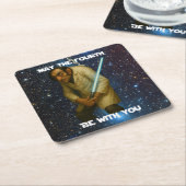 Möge der Vierte bei dir sein (Mathe-ter)! Rechteckiger Pappuntersetzer (angewinkelt)