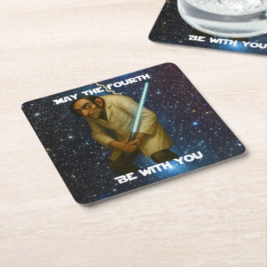 Möge der Vierte bei dir sein (Mathe-ter)! Rechteckiger Pappuntersetzer (angewinkelt)