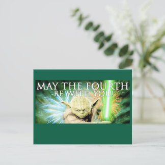 Möge der vierte mit dir Grußkarte Postkarte