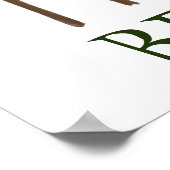 Möge der Wald bei dir GERETTET werden Poster (Ecke)