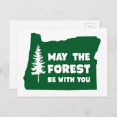 Möge der Wald bei dir sein Oregon Postkarte (Vorne/Hinten)
