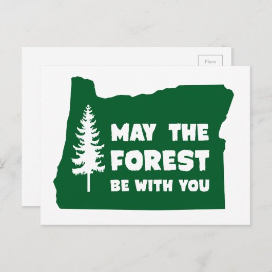 Möge der Wald bei dir sein Oregon Postkarte (Vorne/Hinten)