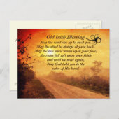 Möge der Weg aufsteigen, um dich zu treffen, irisc Postkarte (Vorne/Hinten)