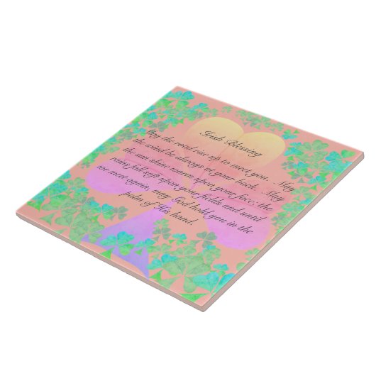 "Möge der Weg nach oben..."Irish Segen. Fliese (Seite)