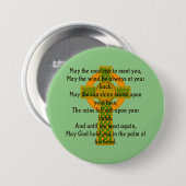 Möge der Weg zu Ihnen - irisches Zitat Button (Vorne & Hinten)