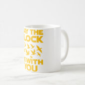 Möge die Flock bei dir sein - lustiger Vogelbeobac Kaffeetasse (VorderseiteRechts)