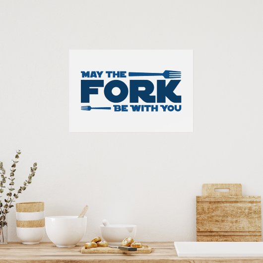 Möge die Gabel bei dir sein Poster (Küche)